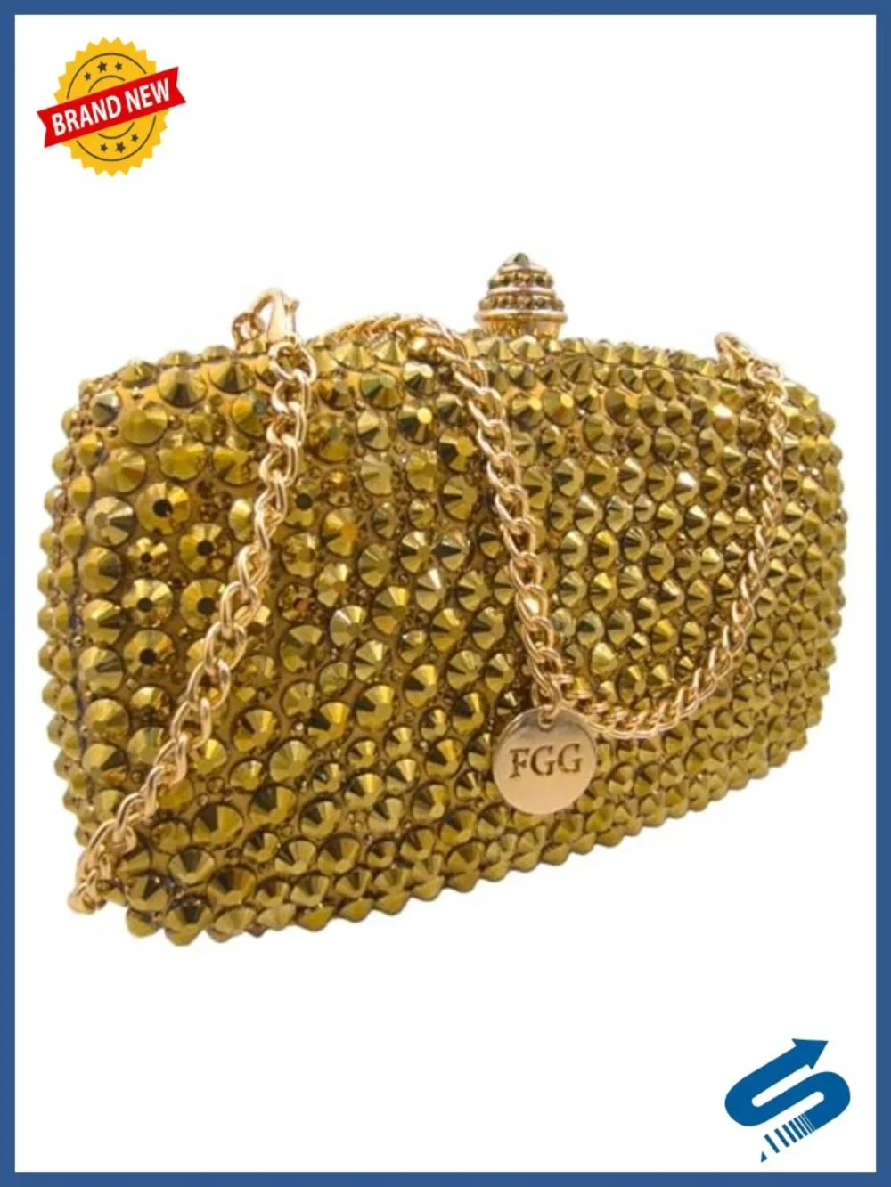 Rhinestone Crystal Clutch Evening Bag Formal Wedding Party Handbag